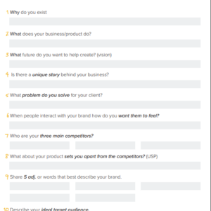Branding Questionnaire - Free Download